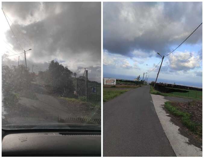 Cables caídos y postes inclinados en el camino del Viso/TA.